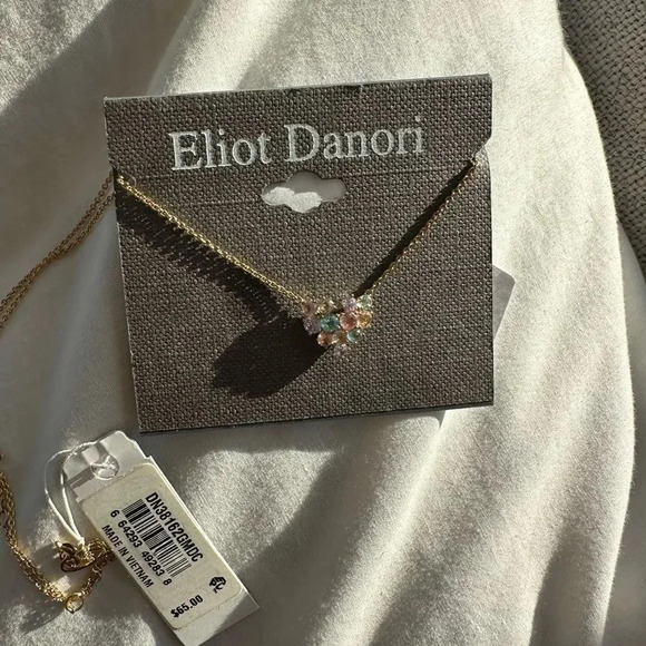 Eliot Danori MultiColor Heart Gold Necklace NWT - Picture 9 of 11